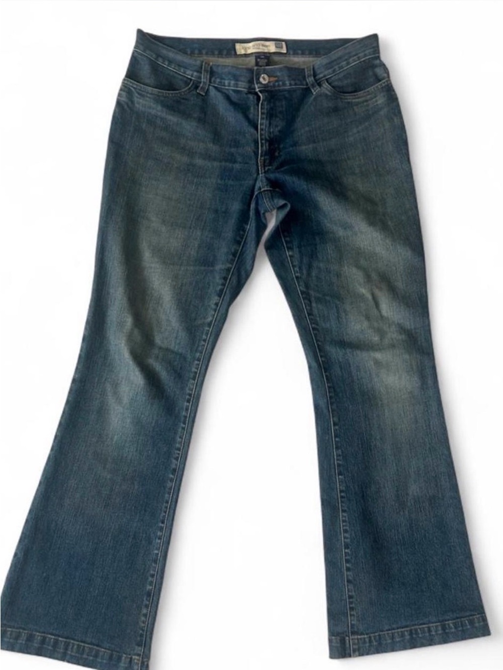 Gap dark wash low rise flare jeans in a 12R.